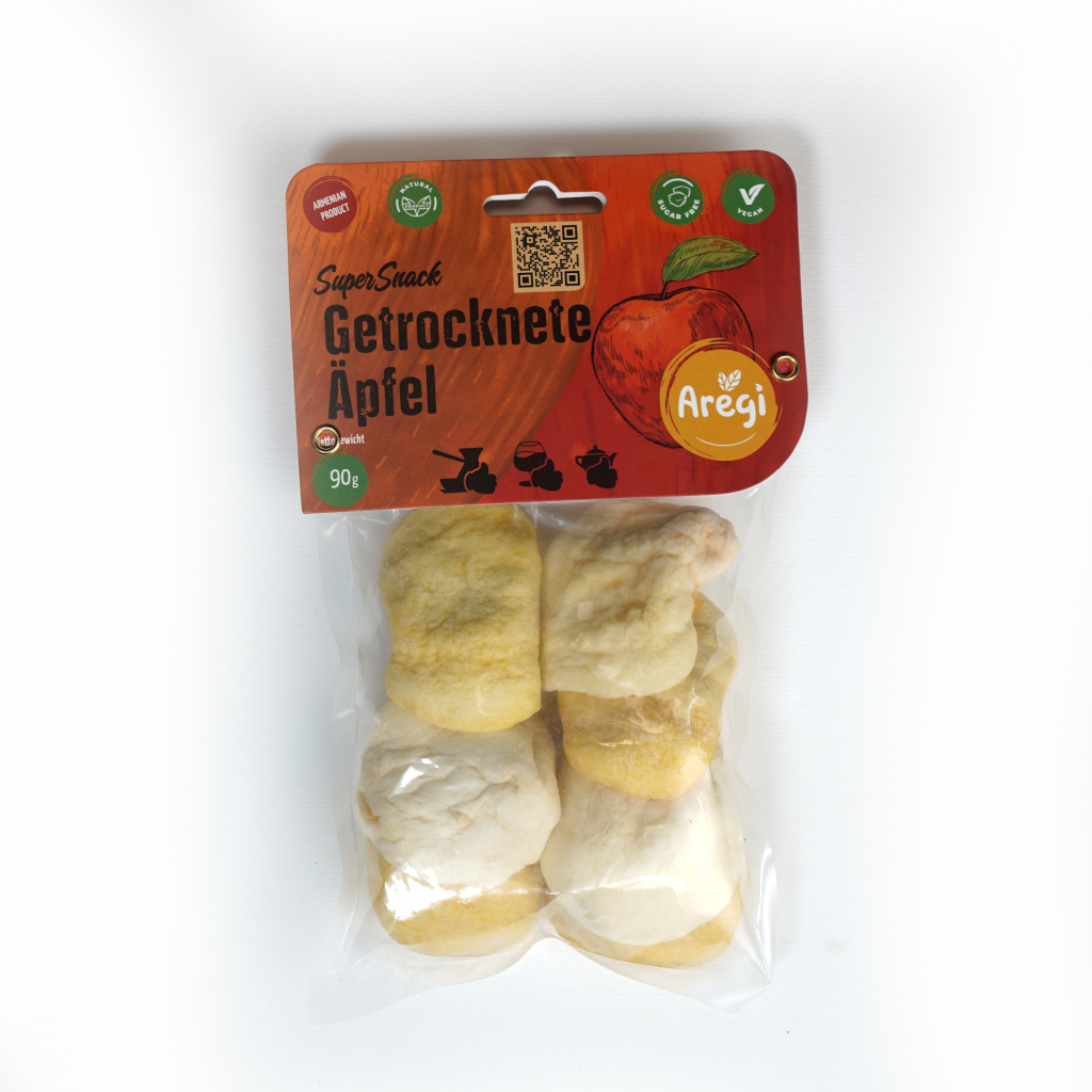 Getrocknete Äpfel 90g AREGI - A&amp;D Food GmbH