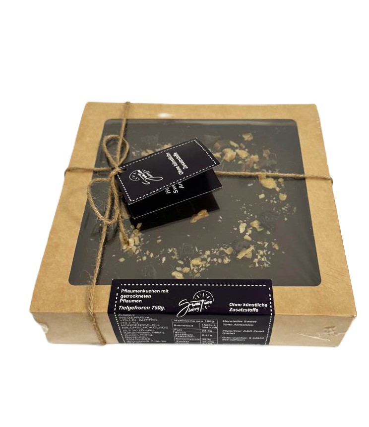 Pflaumenkuchen mit getrockneten Pflaumen 750g - A&amp;D Food GmbH